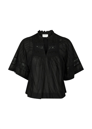 Siama s voile bluse Sort Neo Noir 